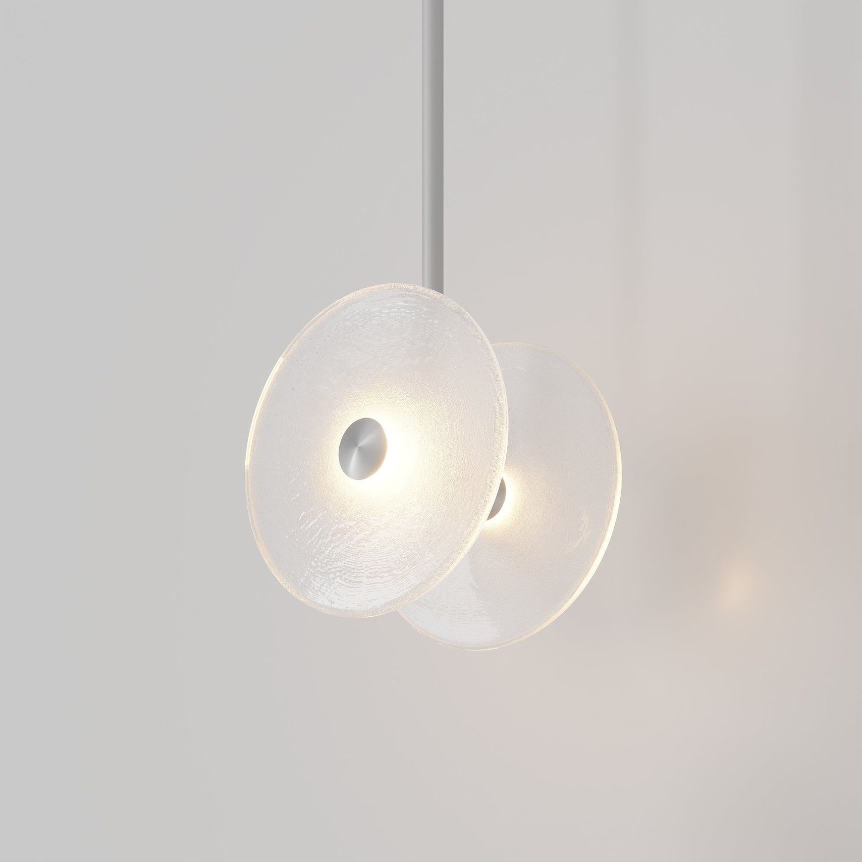 Coral Duo Rod Pendant - Frosted