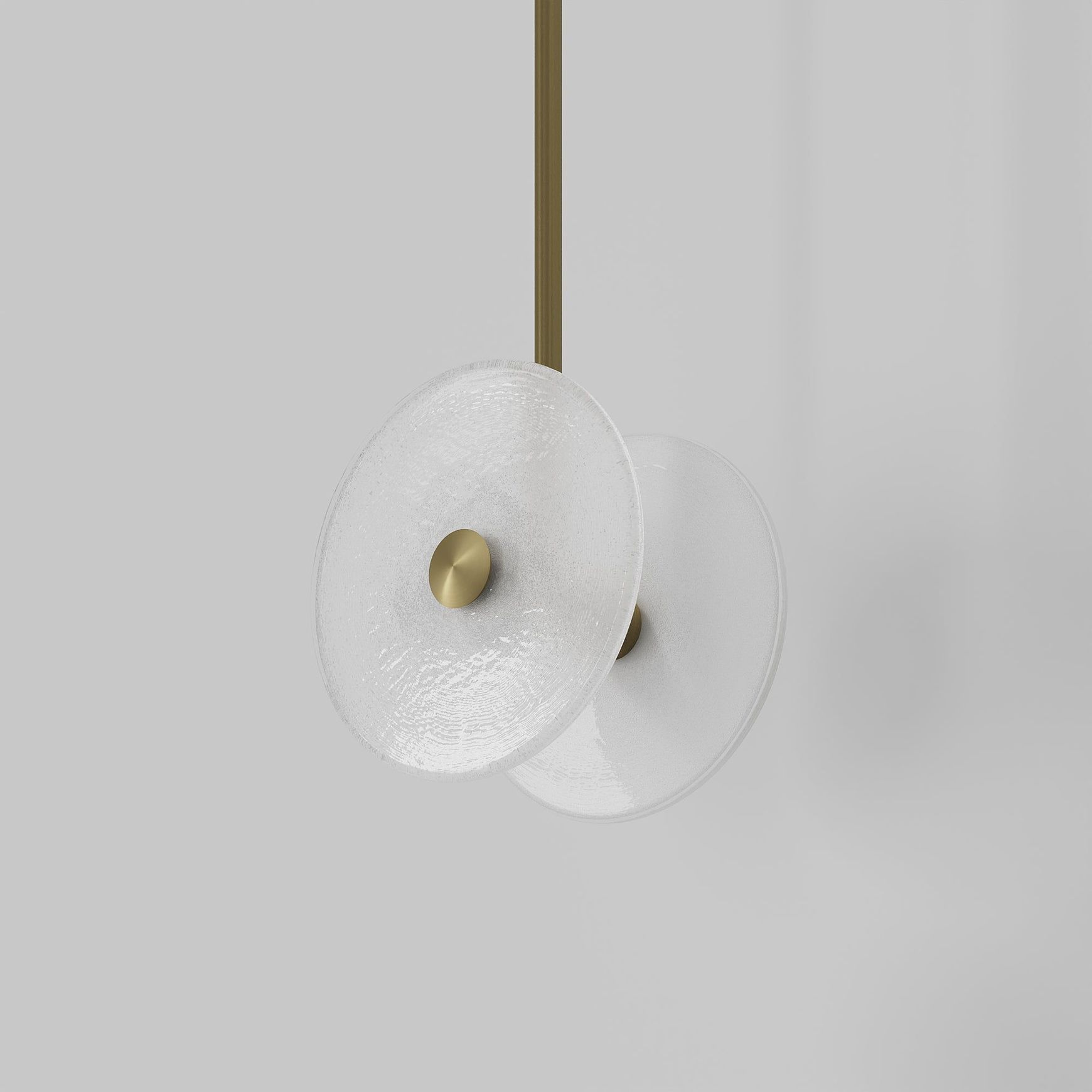Coral Duo Rod Pendant - Frosted