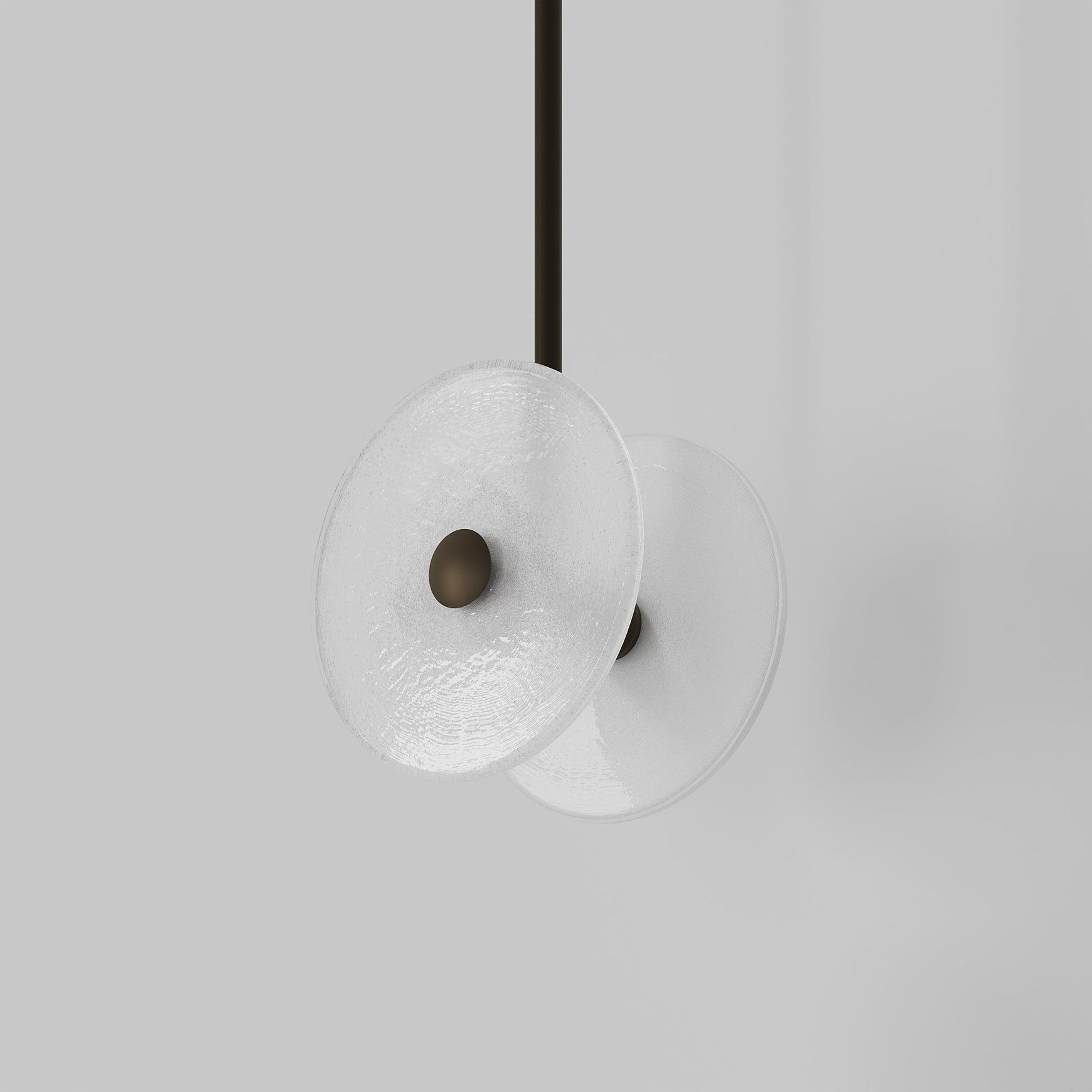 Coral Duo Rod Pendant - Frosted