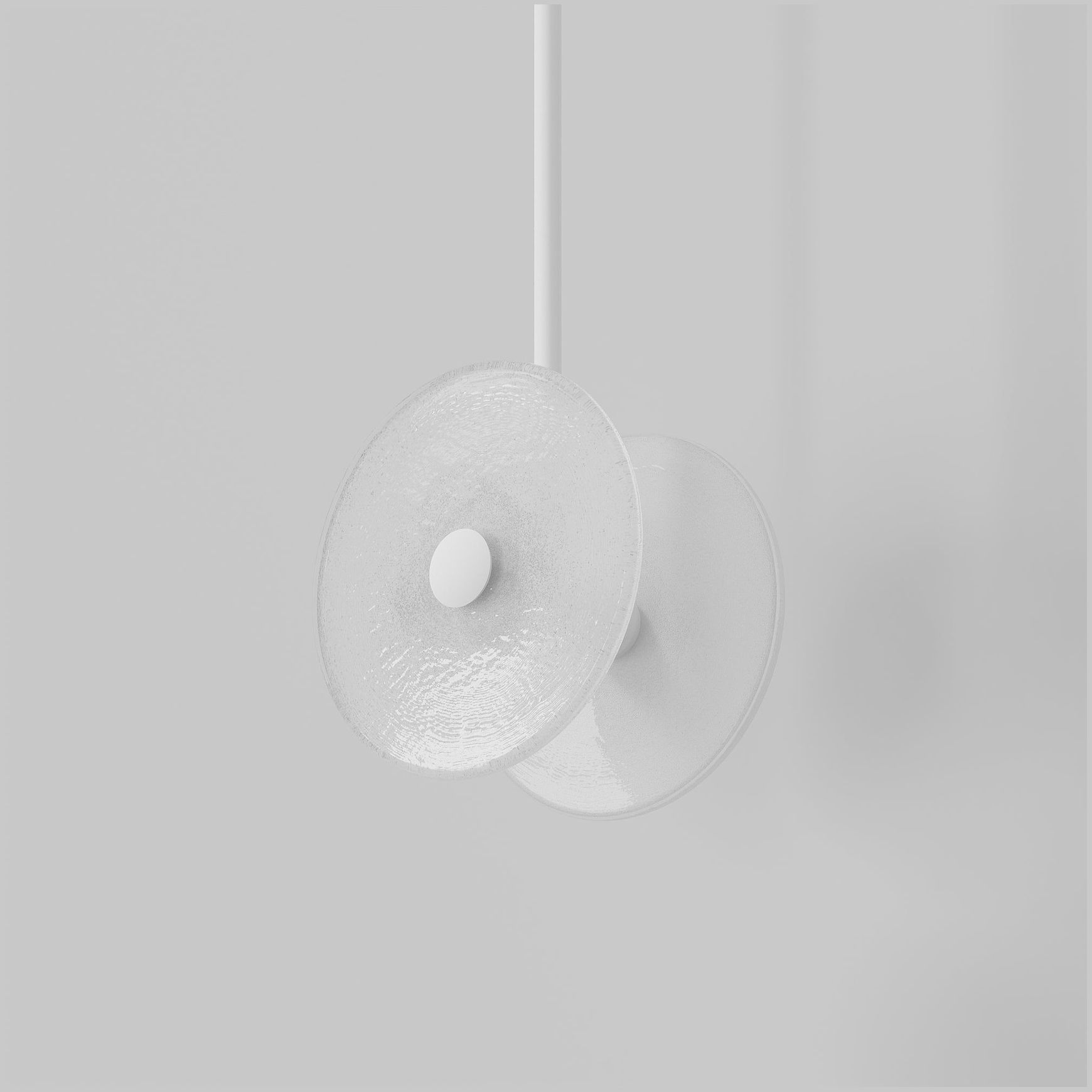 Coral Duo Rod Pendant - Frosted