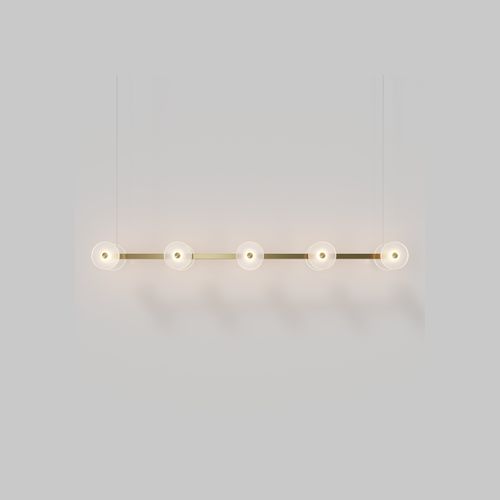 Coral Linear Bar Pendant - Frosted Glass