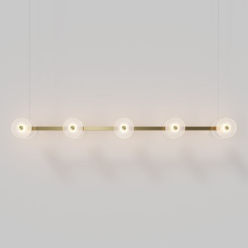Coral Linear Bar Pendant - Frosted Glass
