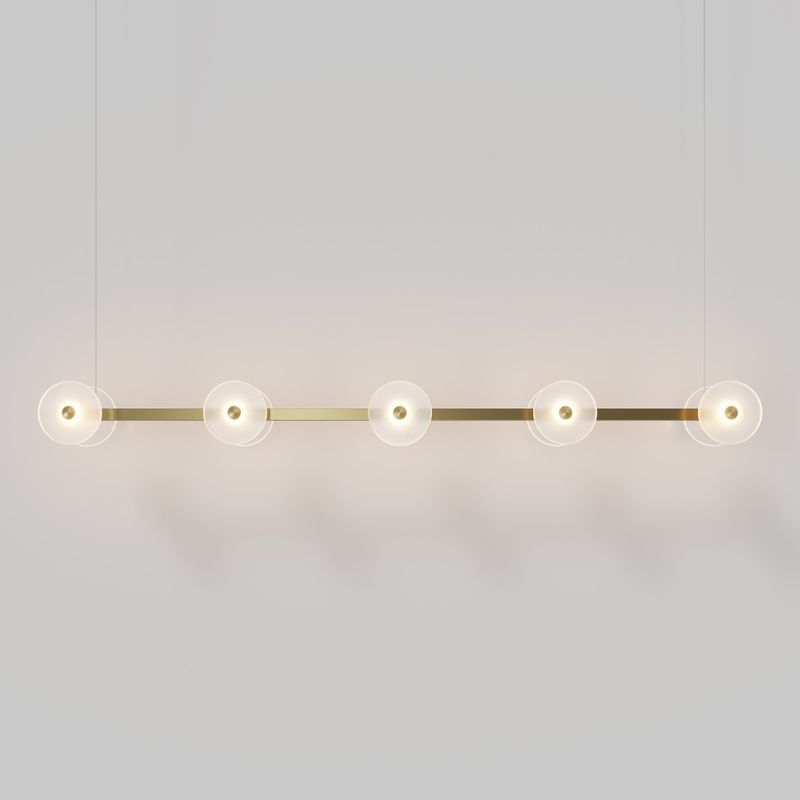 Coral Linear Bar Pendant - Frosted Glass