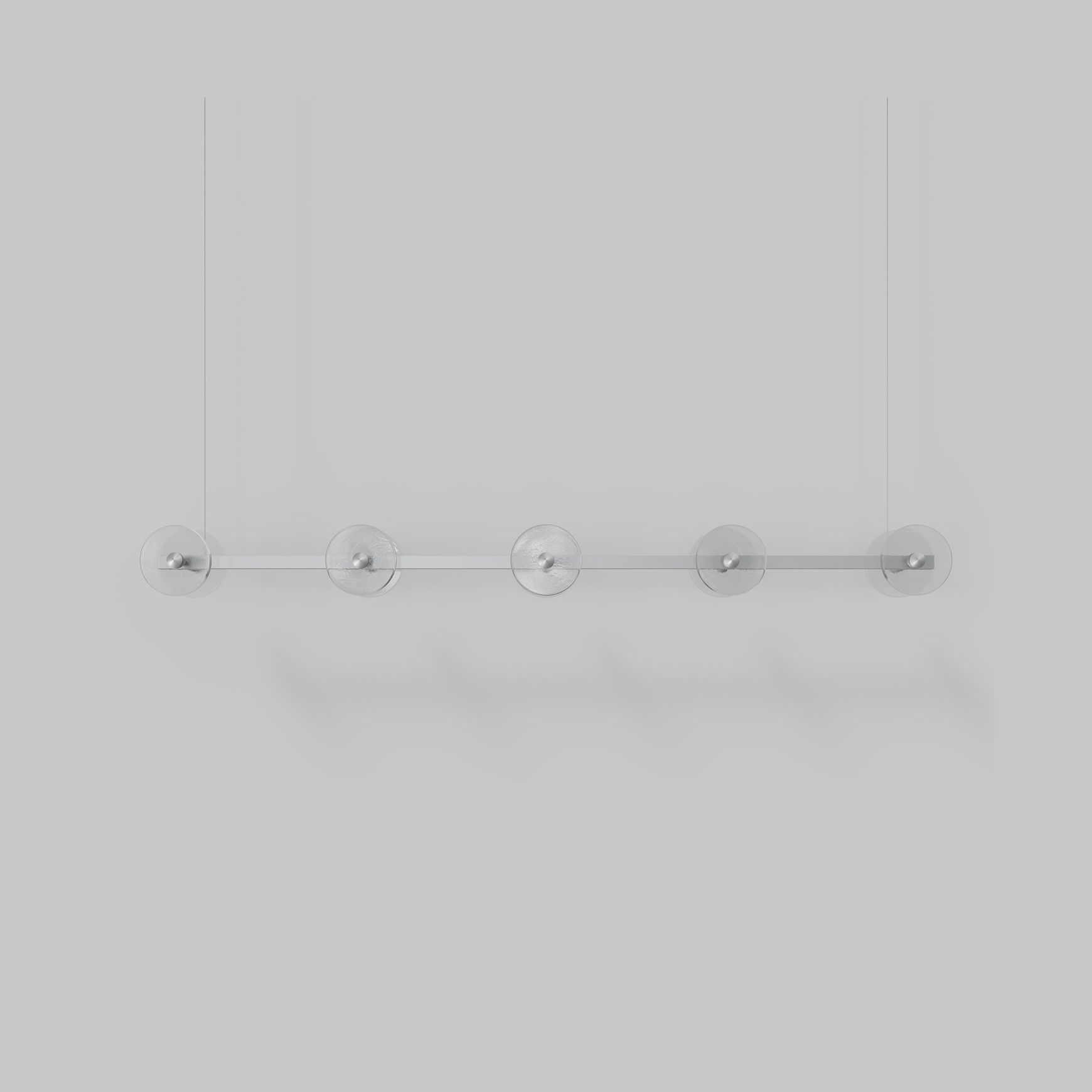 Coral Linear Bar Pendant - Clear Glass
