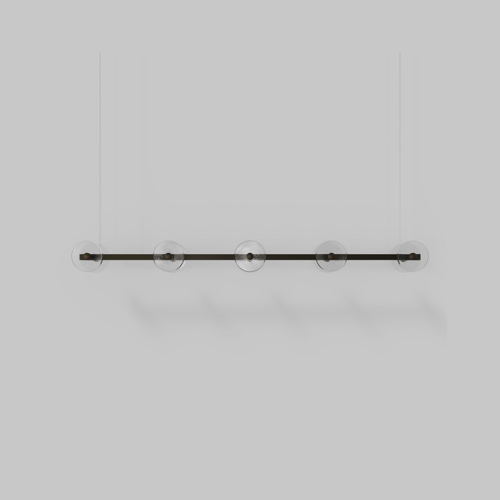 Coral Linear Bar Pendant - Clear Glass