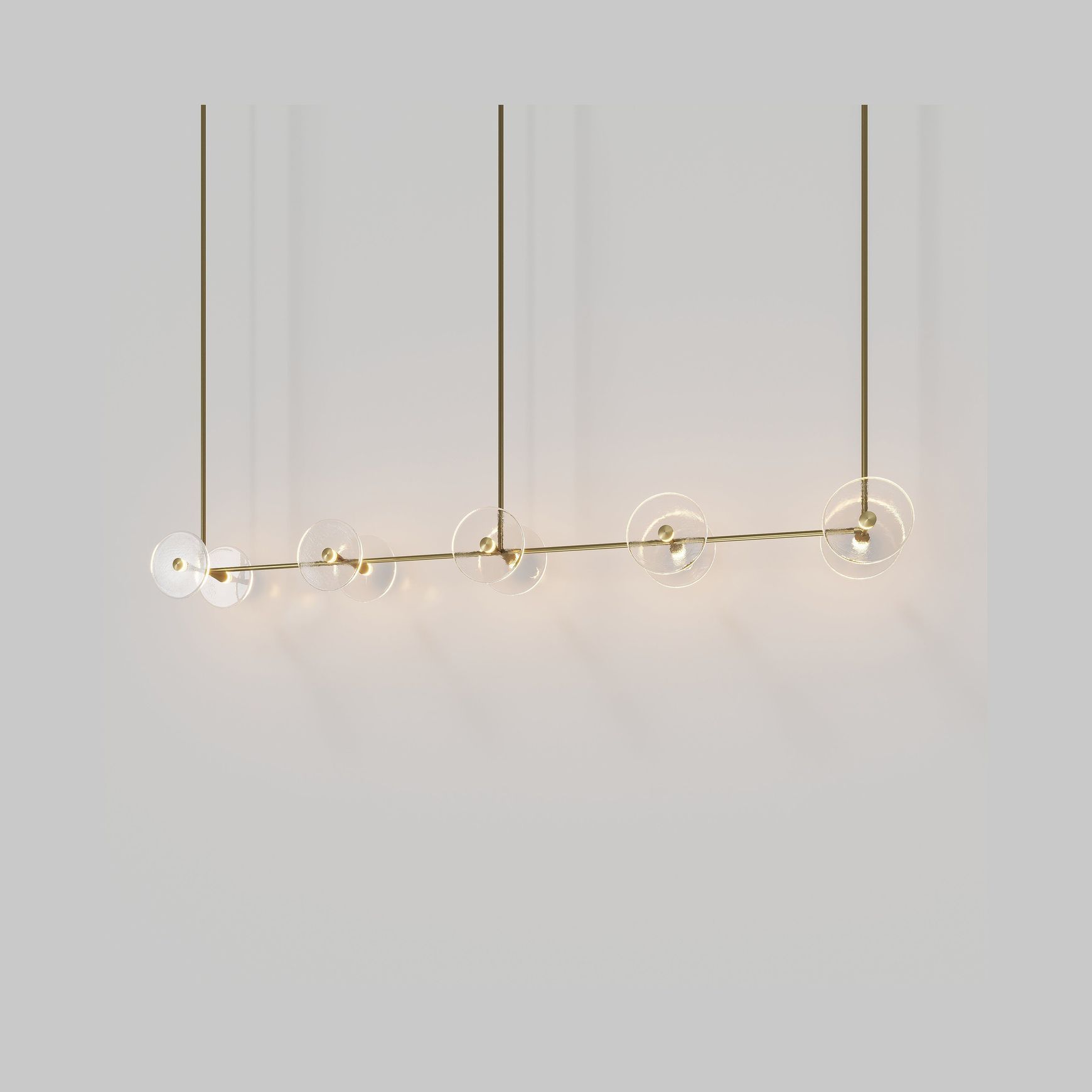 Coral Linear Rod Pendant (Ten Coral Pieces)