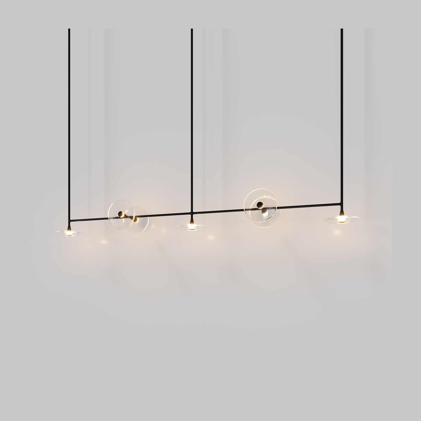 Coral Linear Rod Pendant (Seven Coral Pieces)