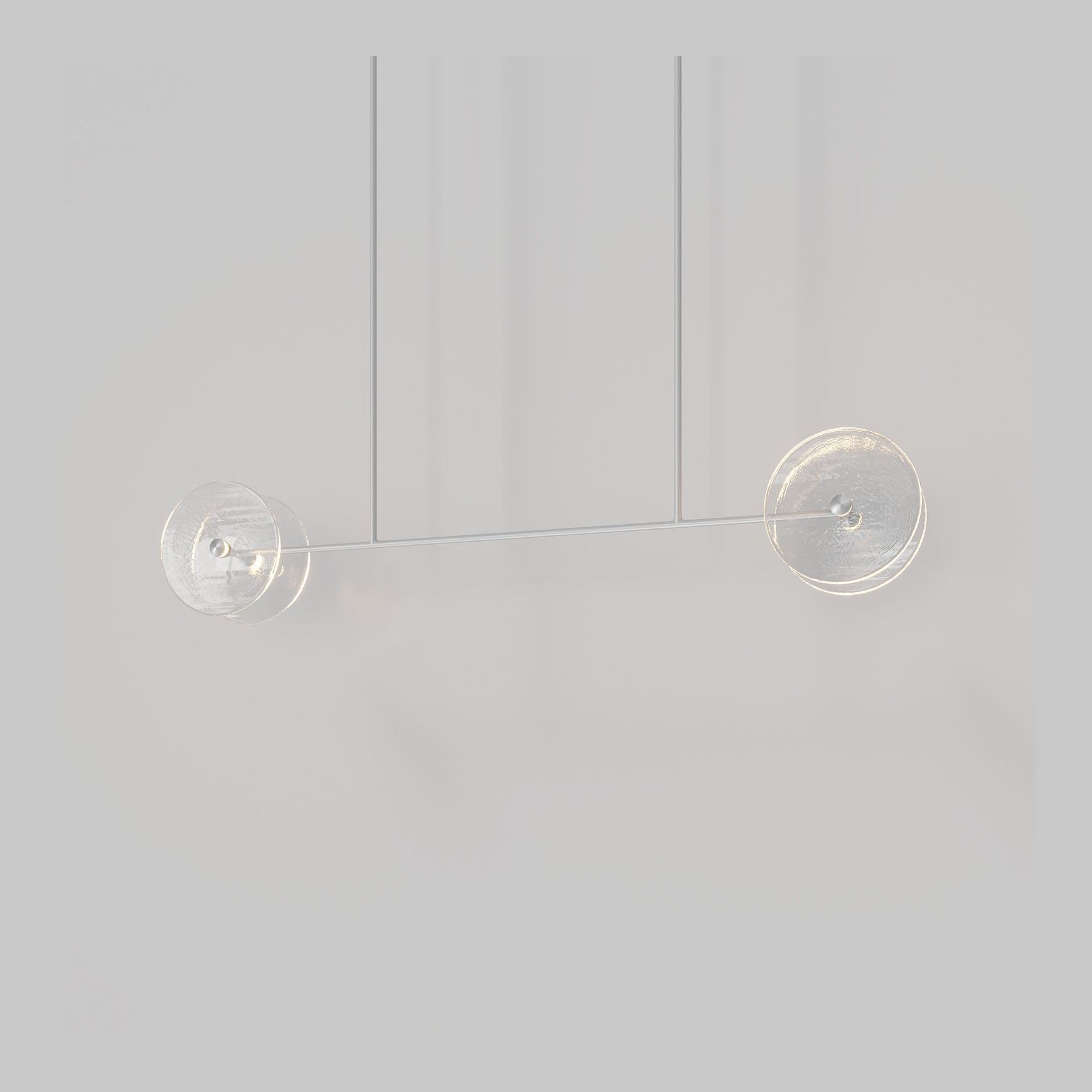 Coral Linear Rod Pendant ( Four Coral Pieces )