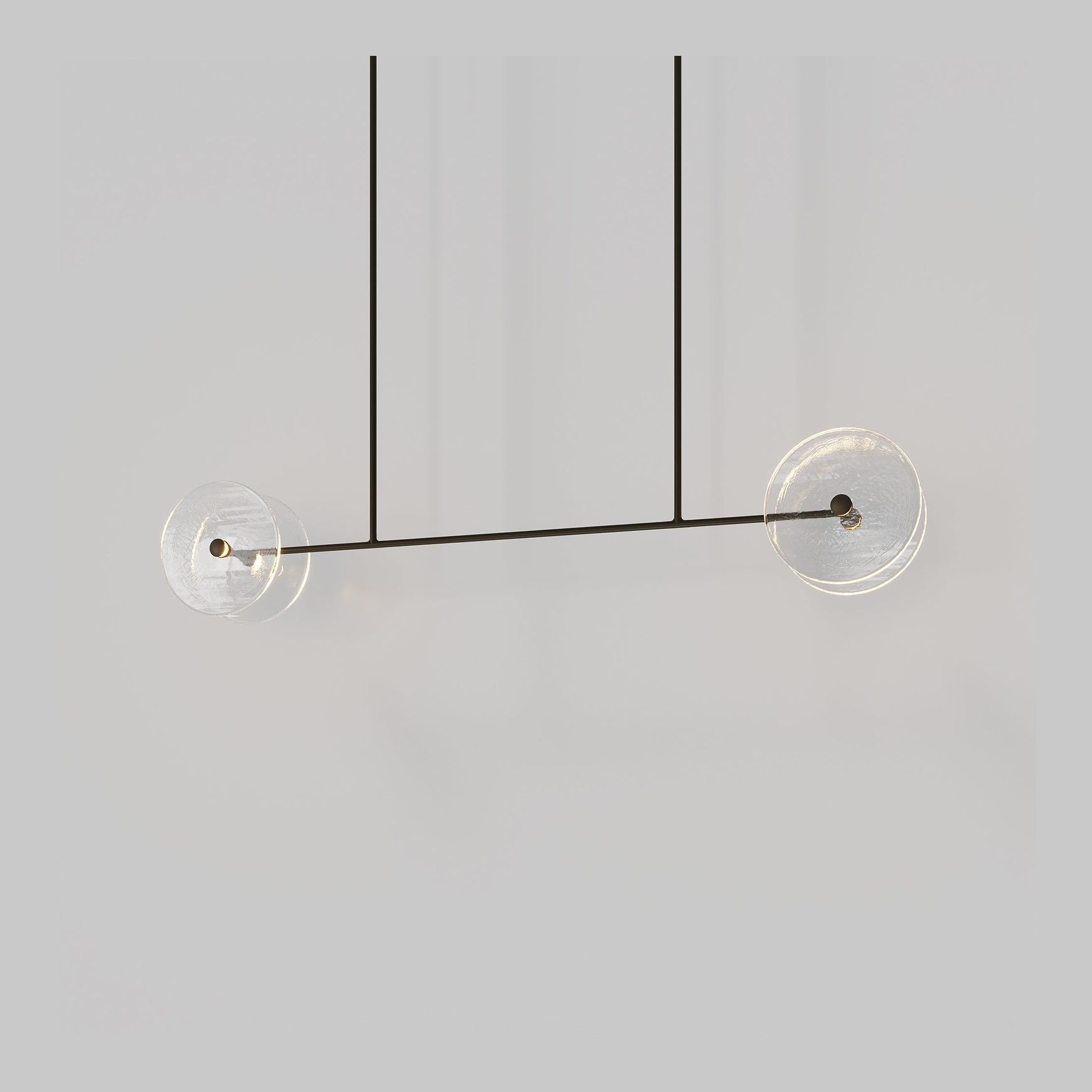 Coral Linear Rod Pendant ( Four Coral Pieces )