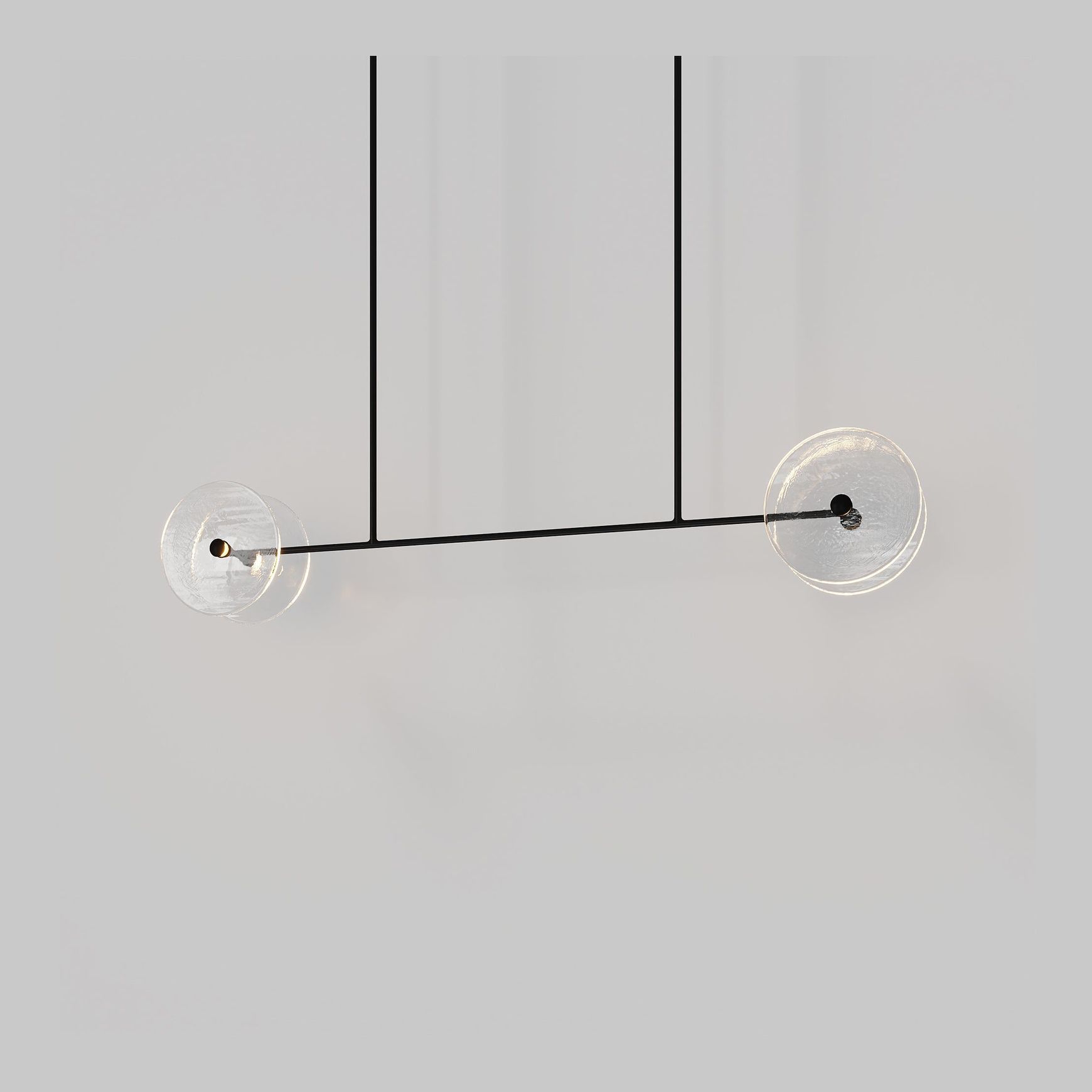 Coral Linear Rod Pendant ( Four Coral Pieces )