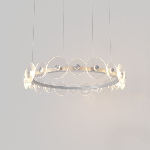 Coral Ring Pendant (20) - Clear Glass