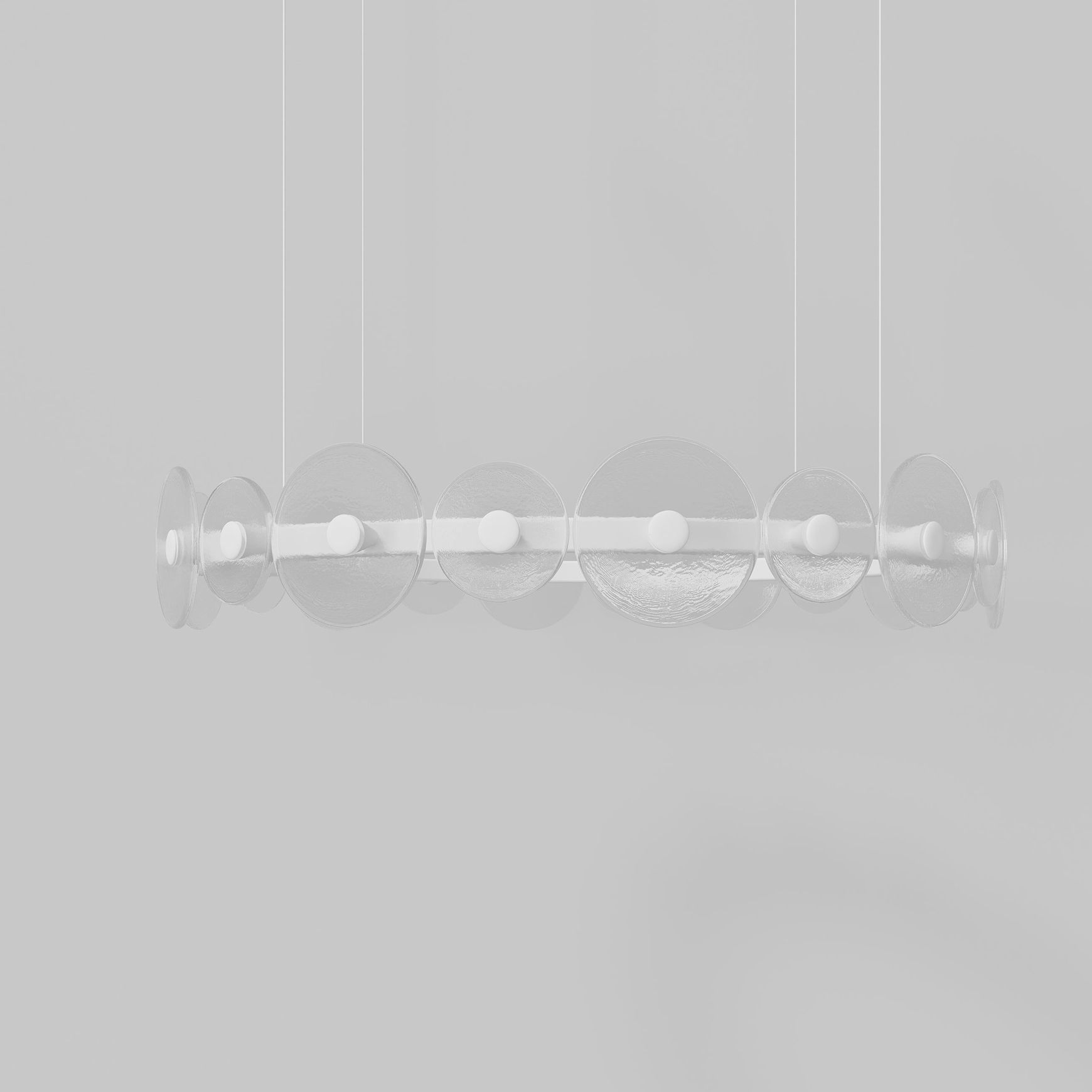 Coral Ring Pendant (20) - Clear Glass