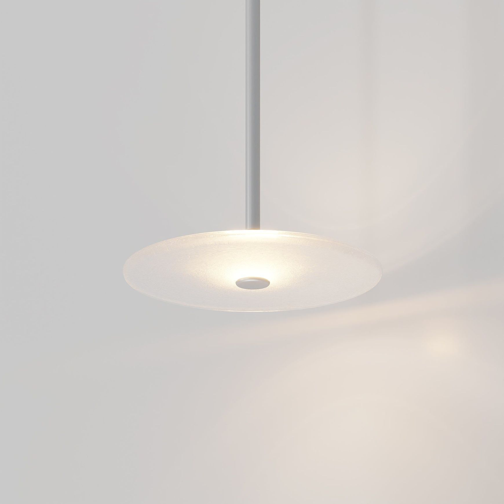 Coral Single Pendant - Frosted Glass
