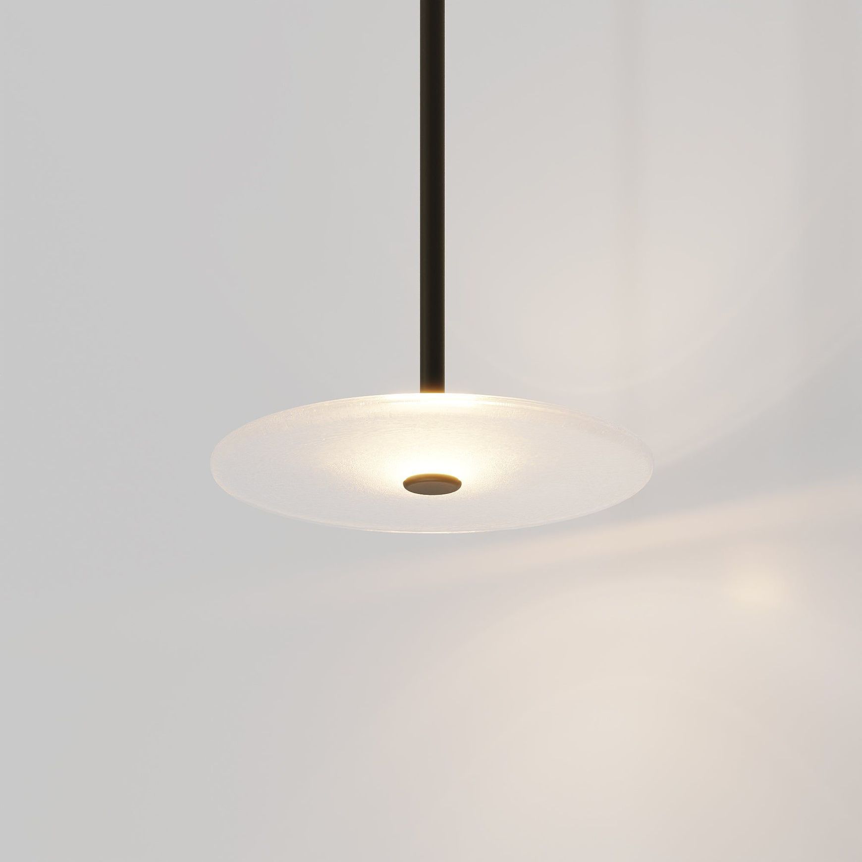 Coral Single Pendant - Frosted Glass