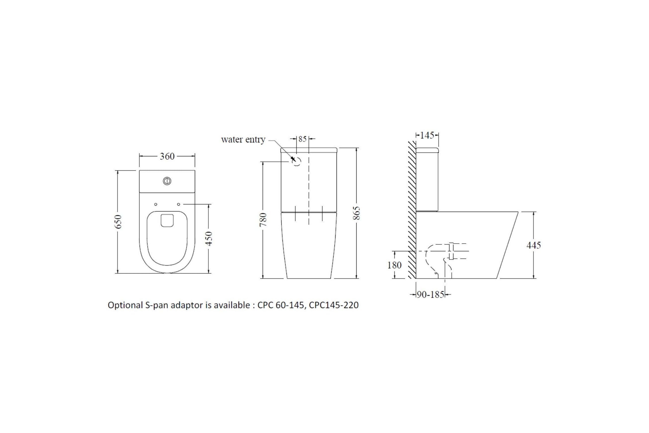 Pure Overheight BTW Toilet Suite