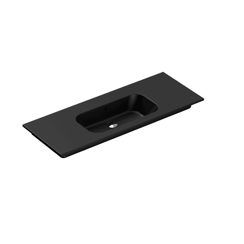 Casello 1200 Centre Basin Vanity Top Matt Black