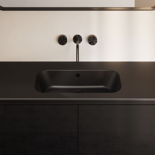 Casello 1200 Centre Basin Vanity Top Matt Black