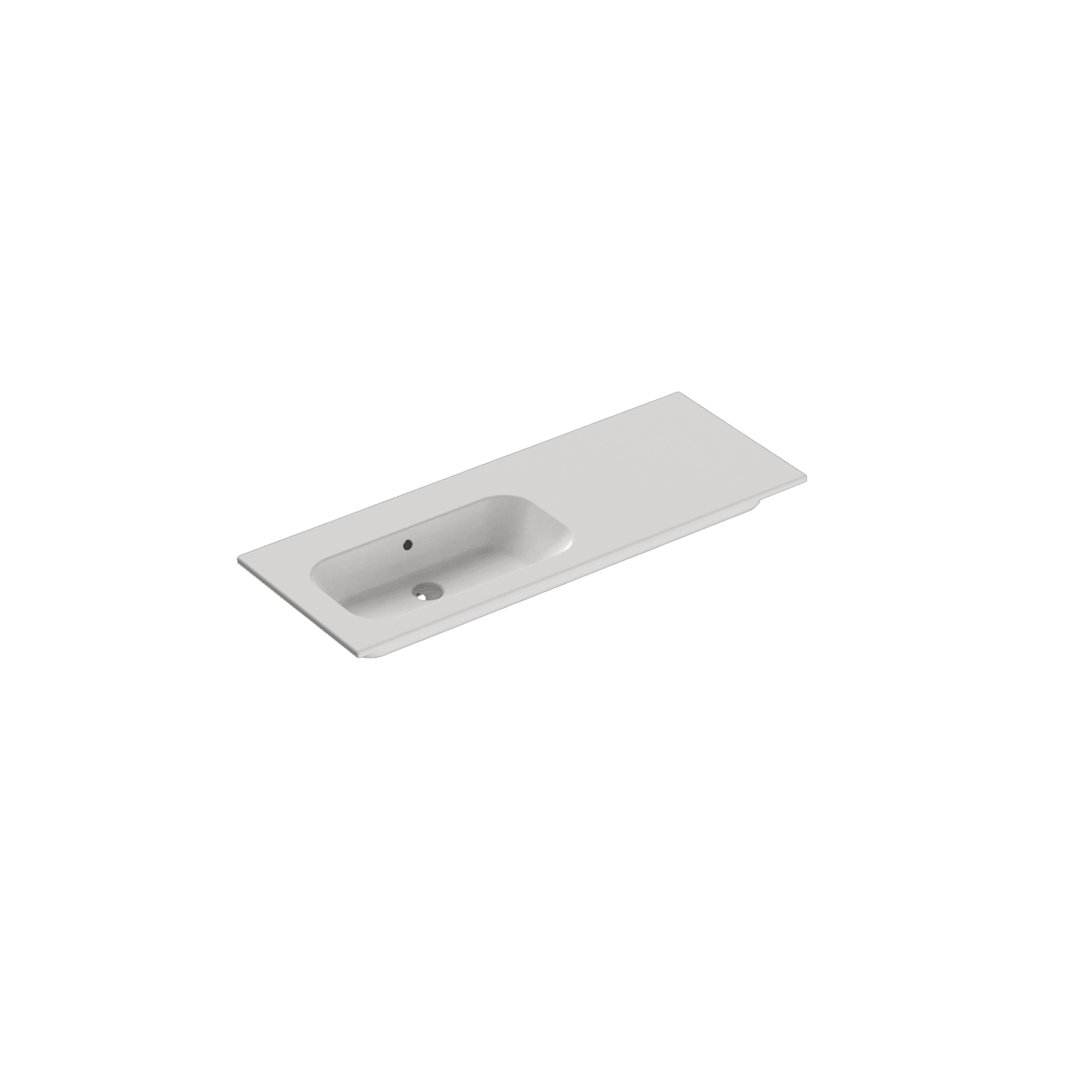 Casello 1200 Left Basin Vanity Top Matt White