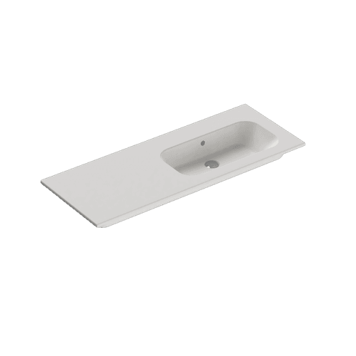 Casello 1200 Right Basin Vanity Top Matt White
