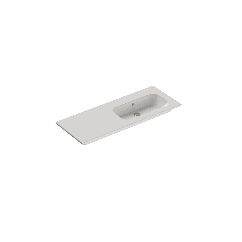 Casello 1200 Right Basin Vanity Top Matt White