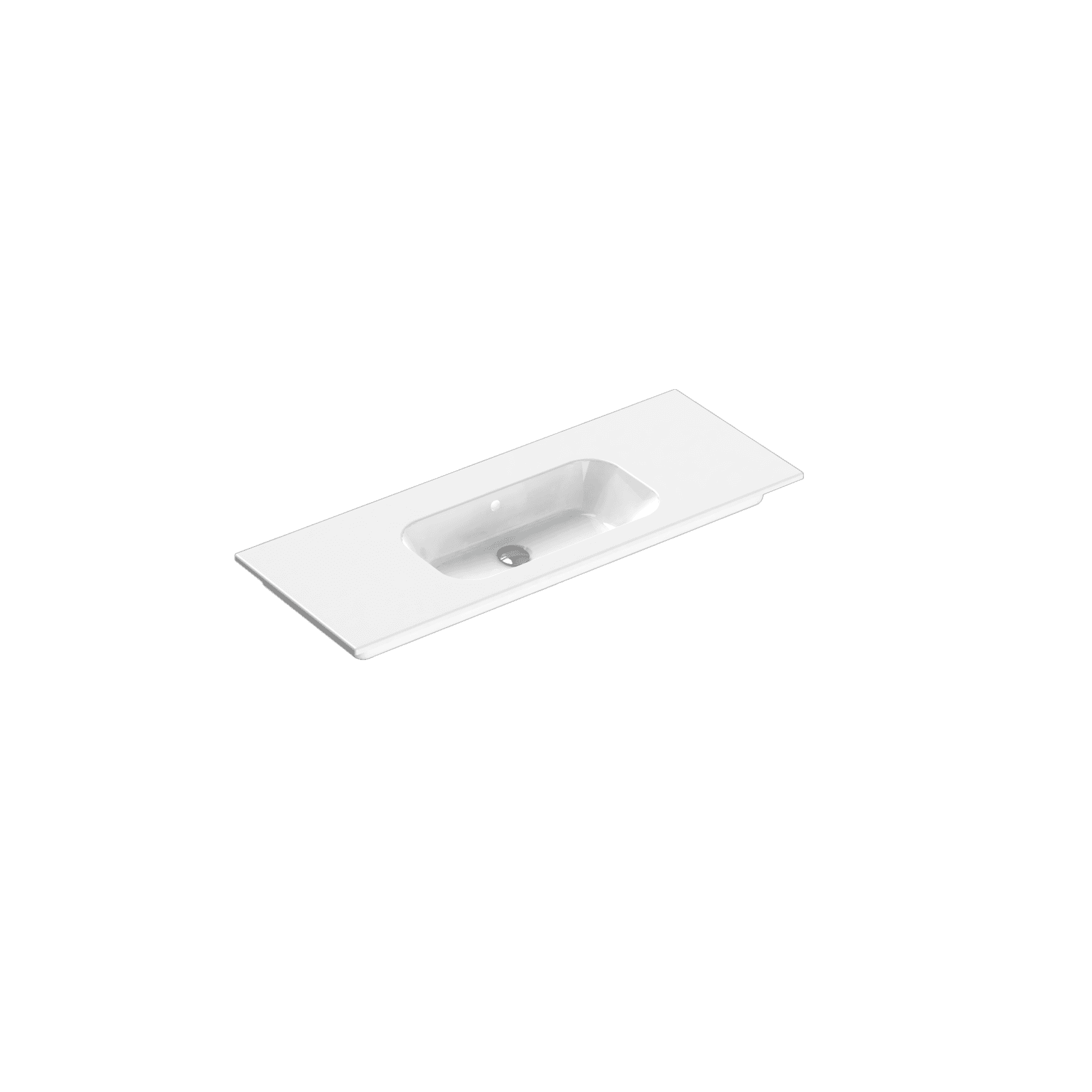 Casello 1200 Centre Basin Vanity Top Gloss White