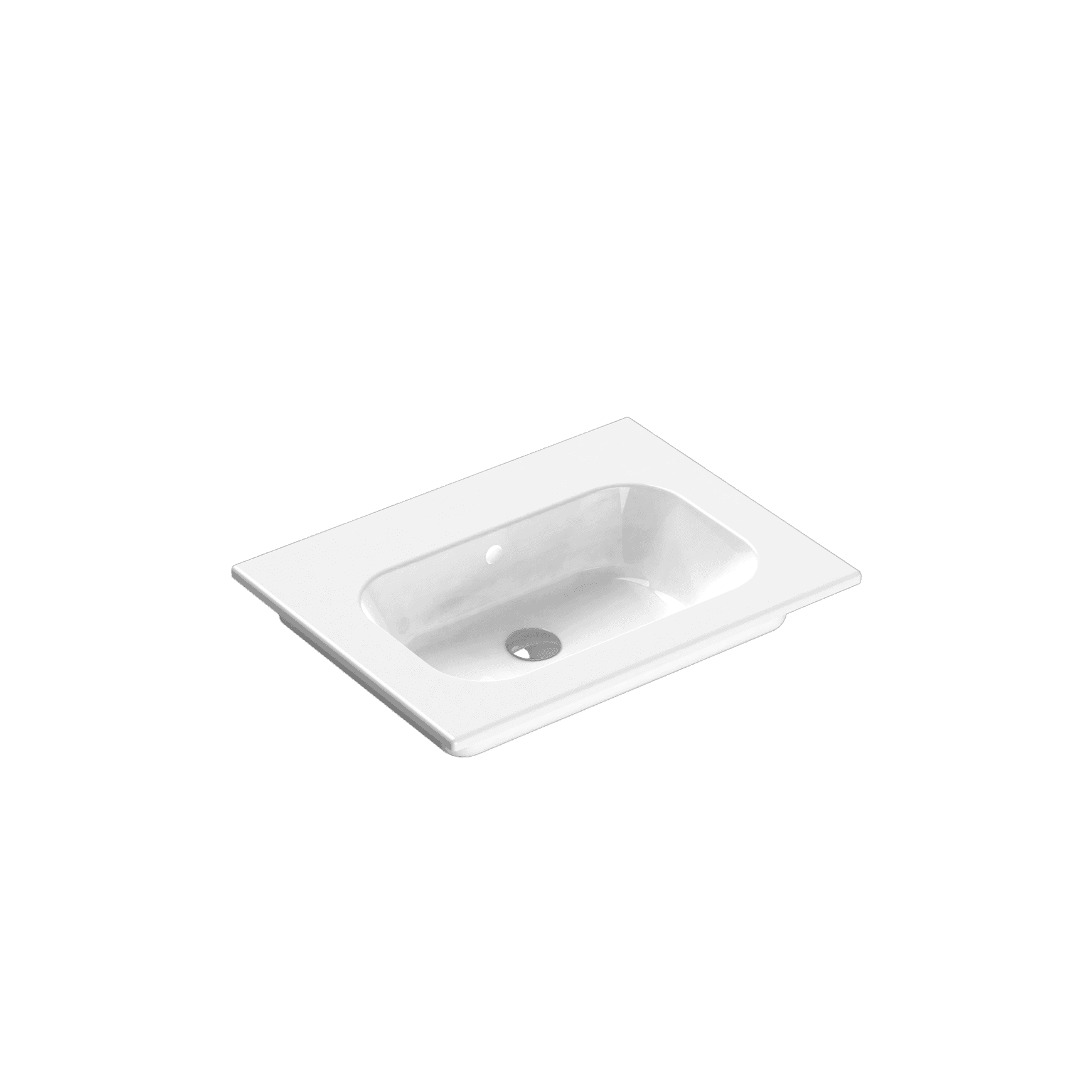 Casello 750 Centre Basin Vanity Top Gloss White