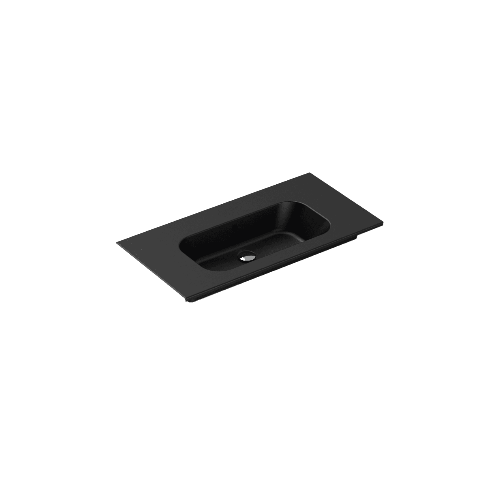 Casello 900 Centre Basin Vanity Top Matt Black