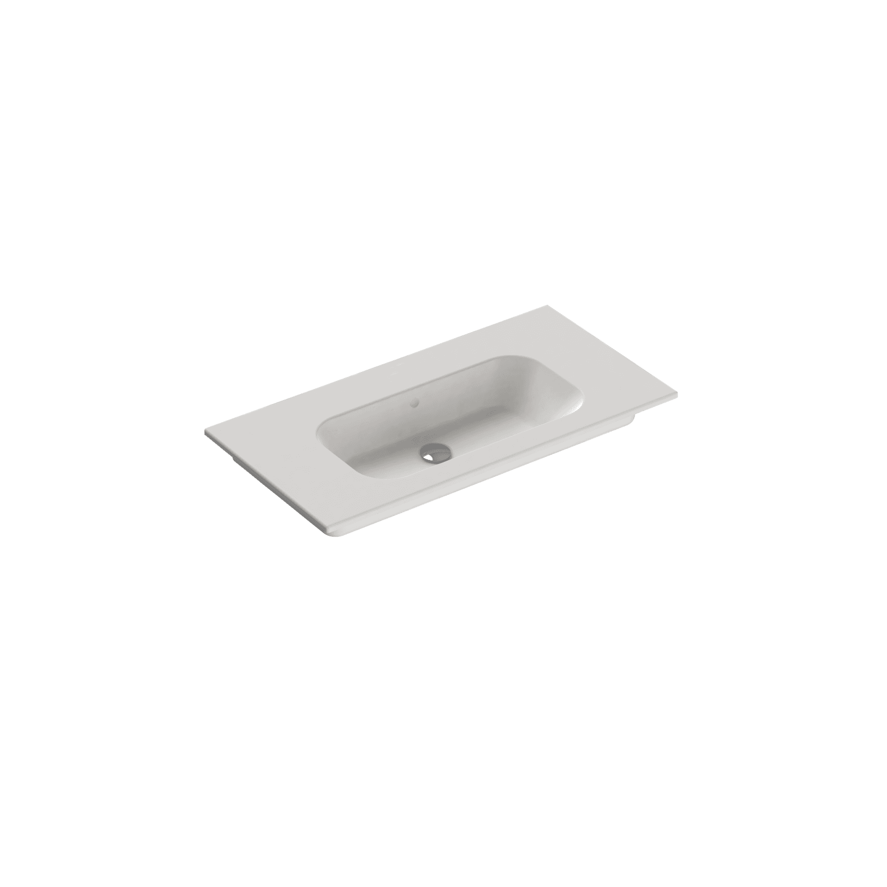 Casello 900 Centre Basin Vanity Top Matt White