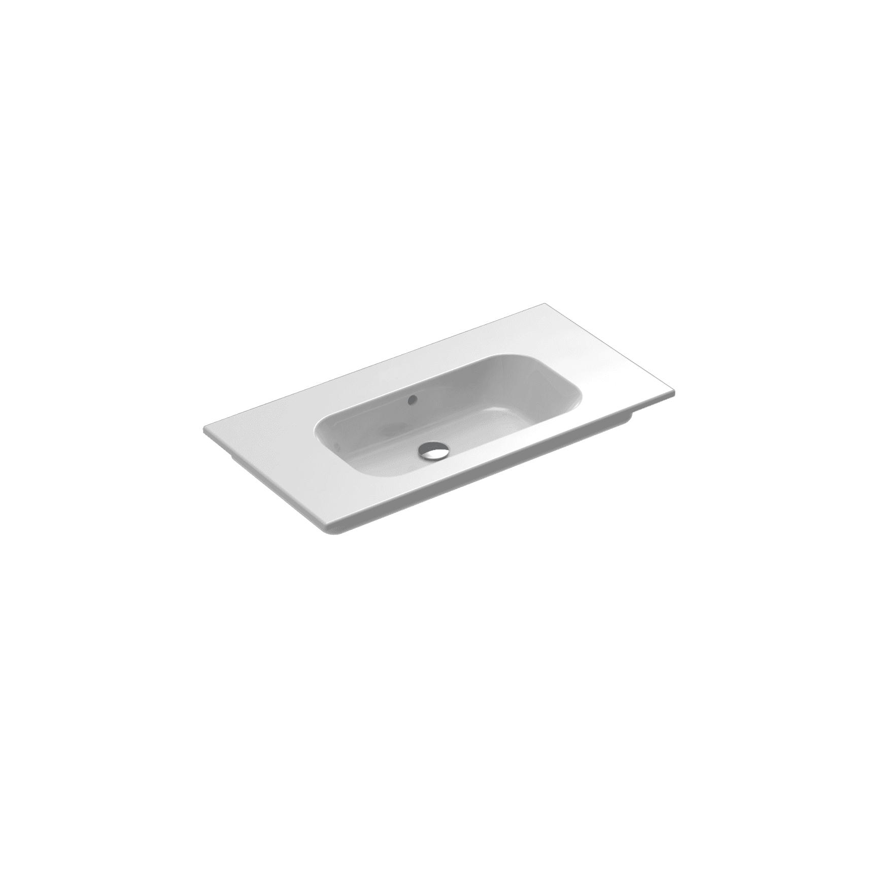 Casello 900 Centre Basin Vanity Top Gloss White