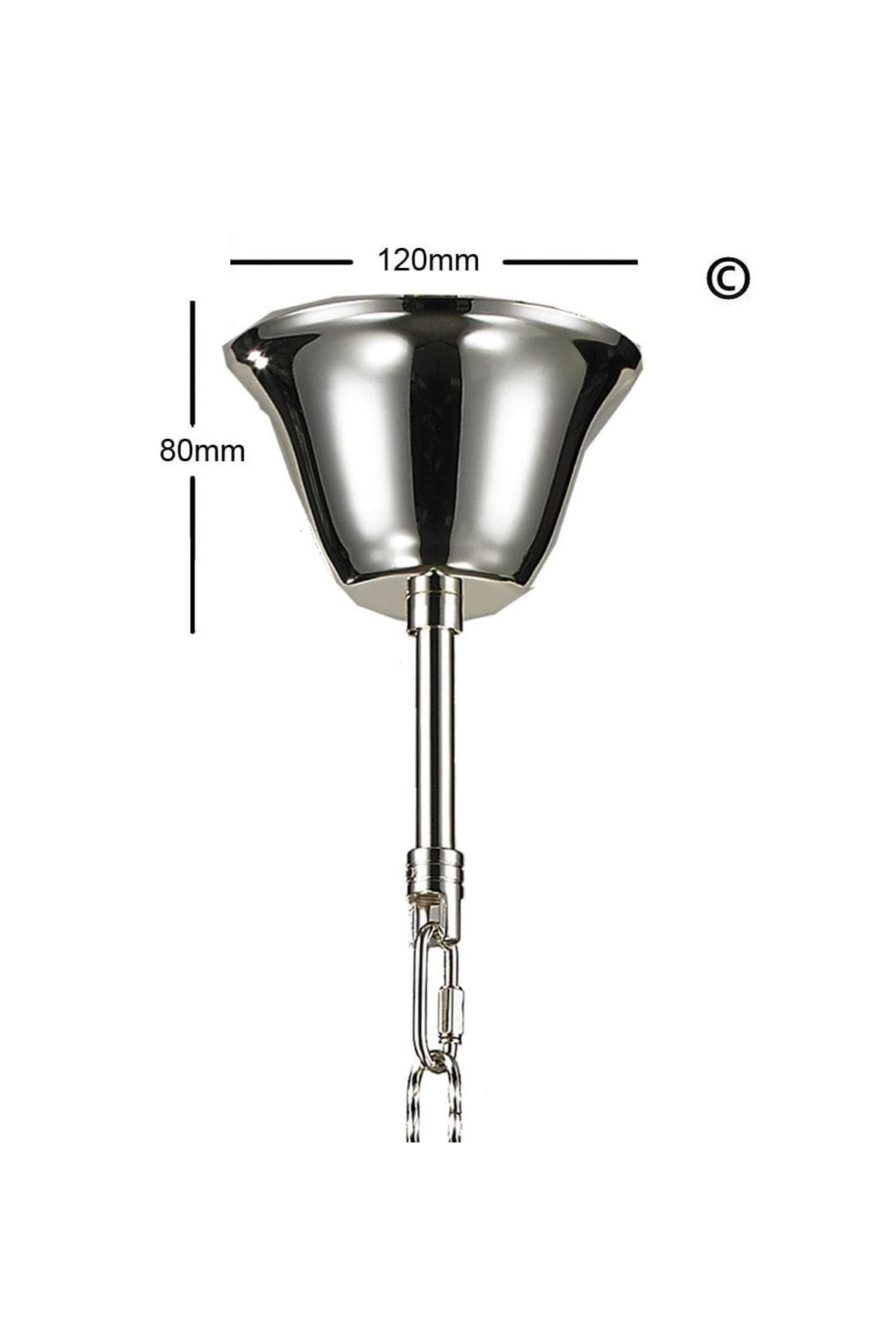 NewYork - Hampton Halo 8 Light Chandelier - Polished Nickel