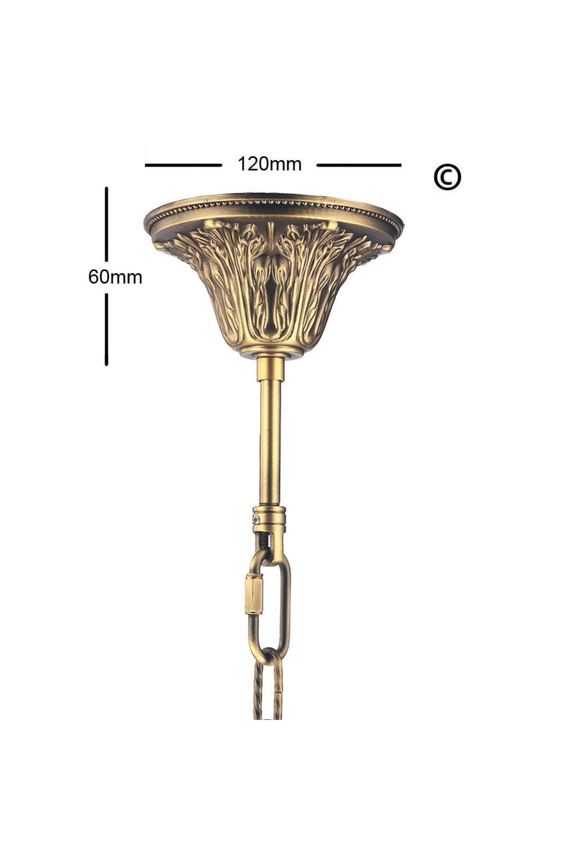 Americana 6 Light Crystal Chandelier - Brass Finish