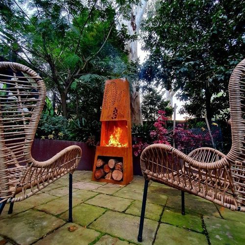Chiminea Fire Pit with Fire Poker