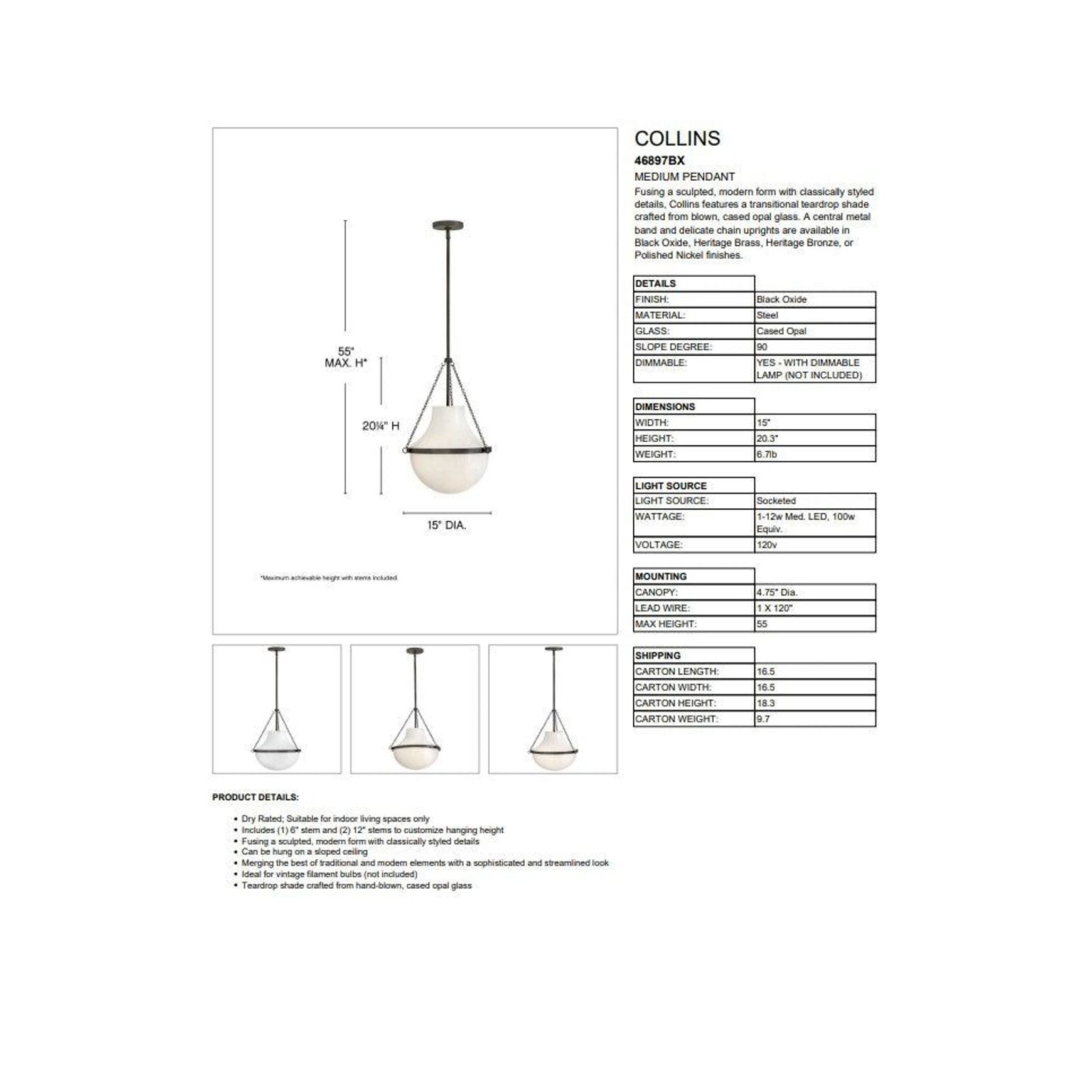 Hinkley Lighting Collins Pendant