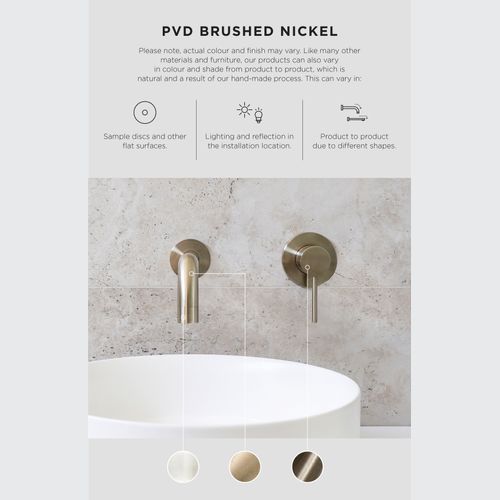 Round Ceiling Shower Arm 300mm - Brushed Nickel