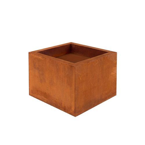 Corten Steel Square Fire Pit Brazier - Natural Rust Patina Finish 55 X 55 X 42cm