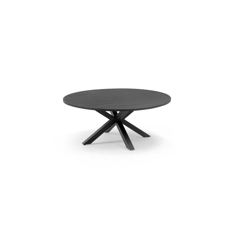 Cove Round Cross Leg Dining Table 180cm | Charcoal