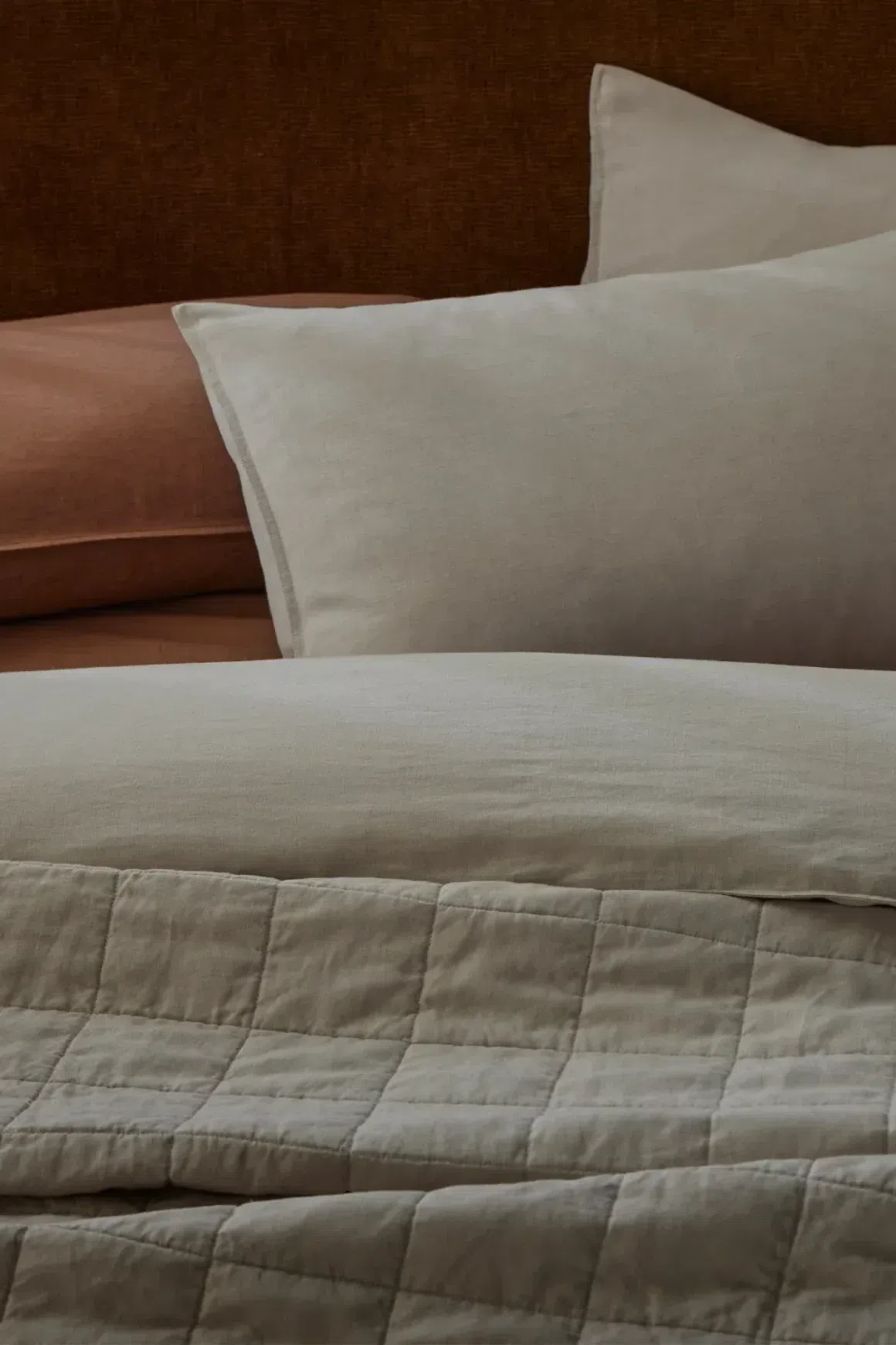 Ravello Linen Coverlet - Bone by Weave Home