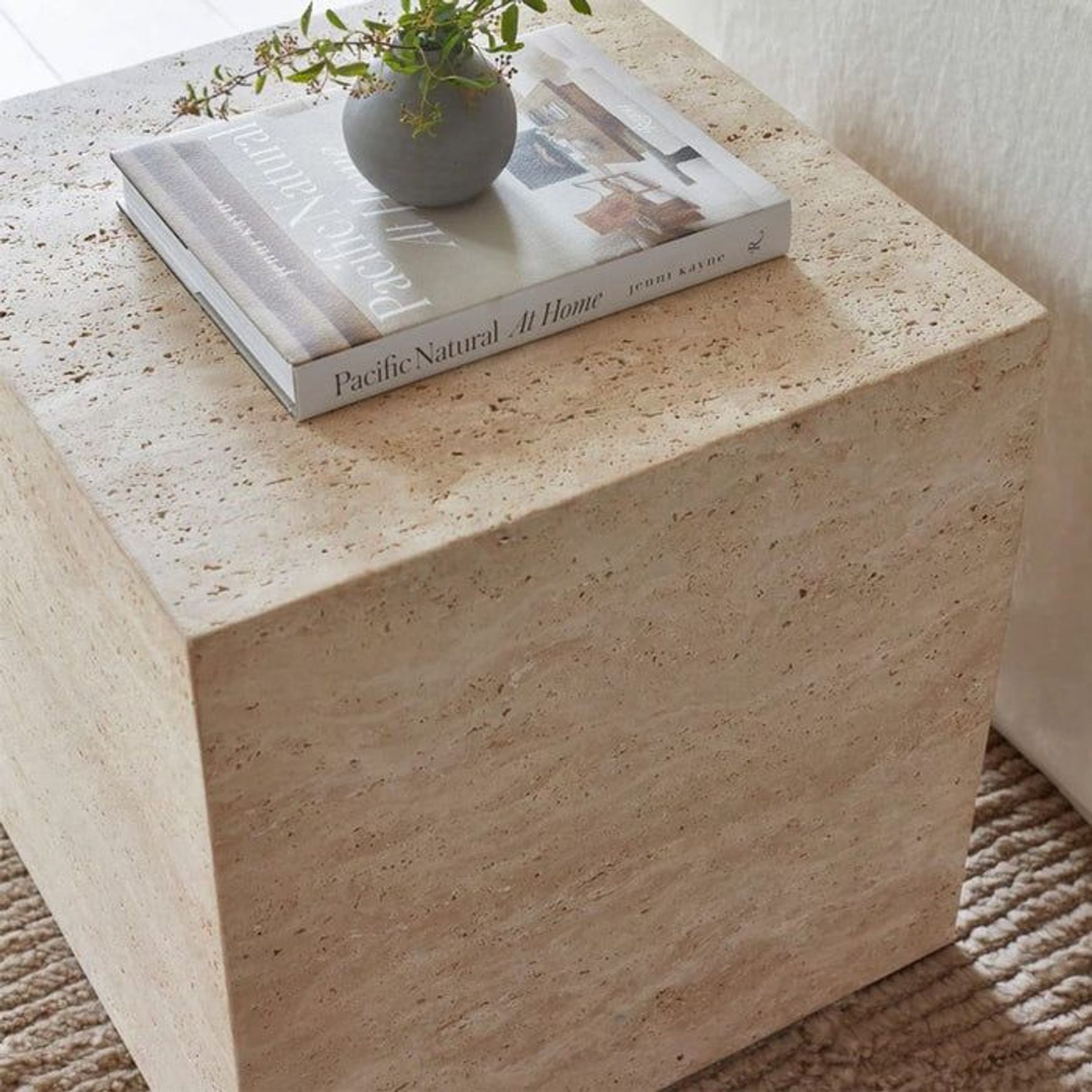 Cube Side Table - Travertine | Natural Stone Co.