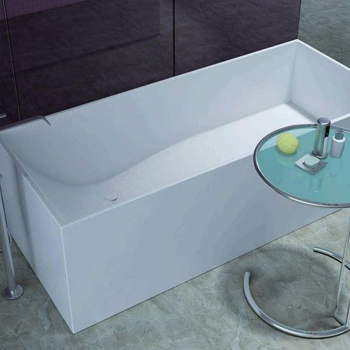 Pietra Bianca Cube Freestanding Stone Bath