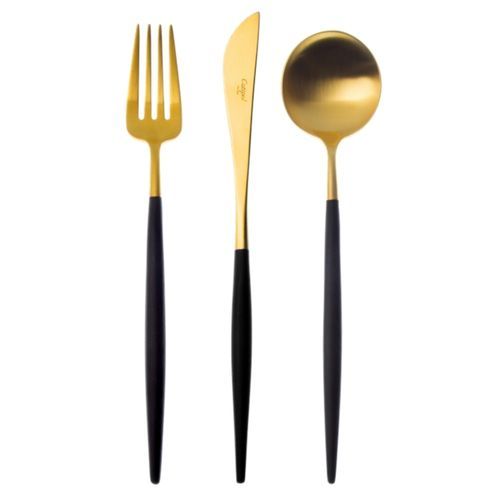 Goa Black & Matt Gold 58 Piece Cutlery Set