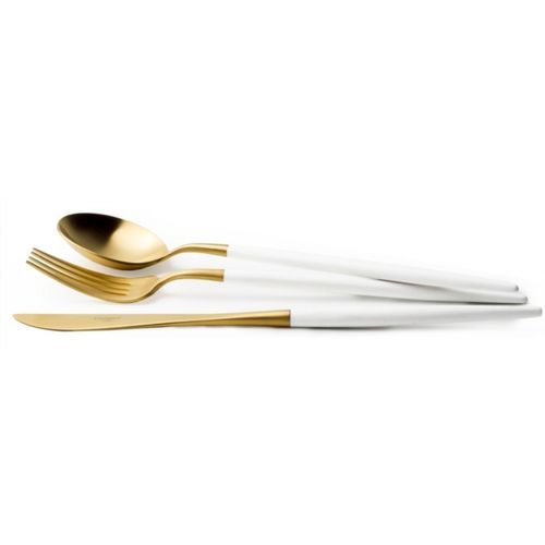 Goa White & Matt Gold 58 Piece Cutlery Set