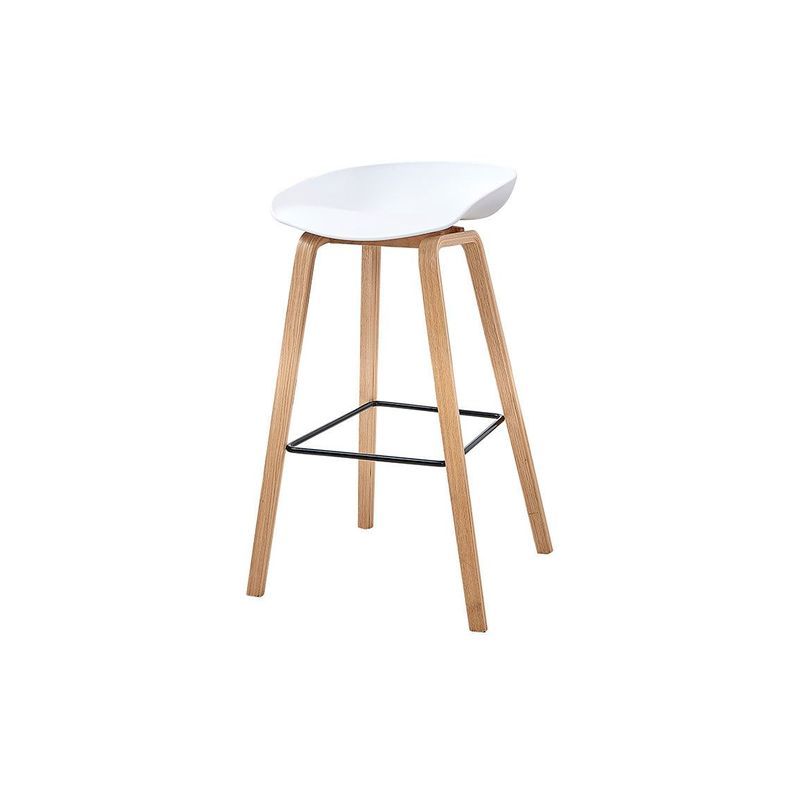 NORTE Bar Stool - Natural & White