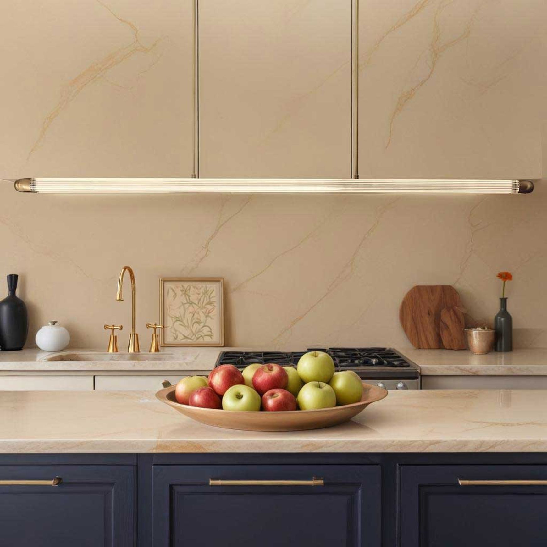 Laverd Collection - Bar Light - Satin Brass - W:160cm