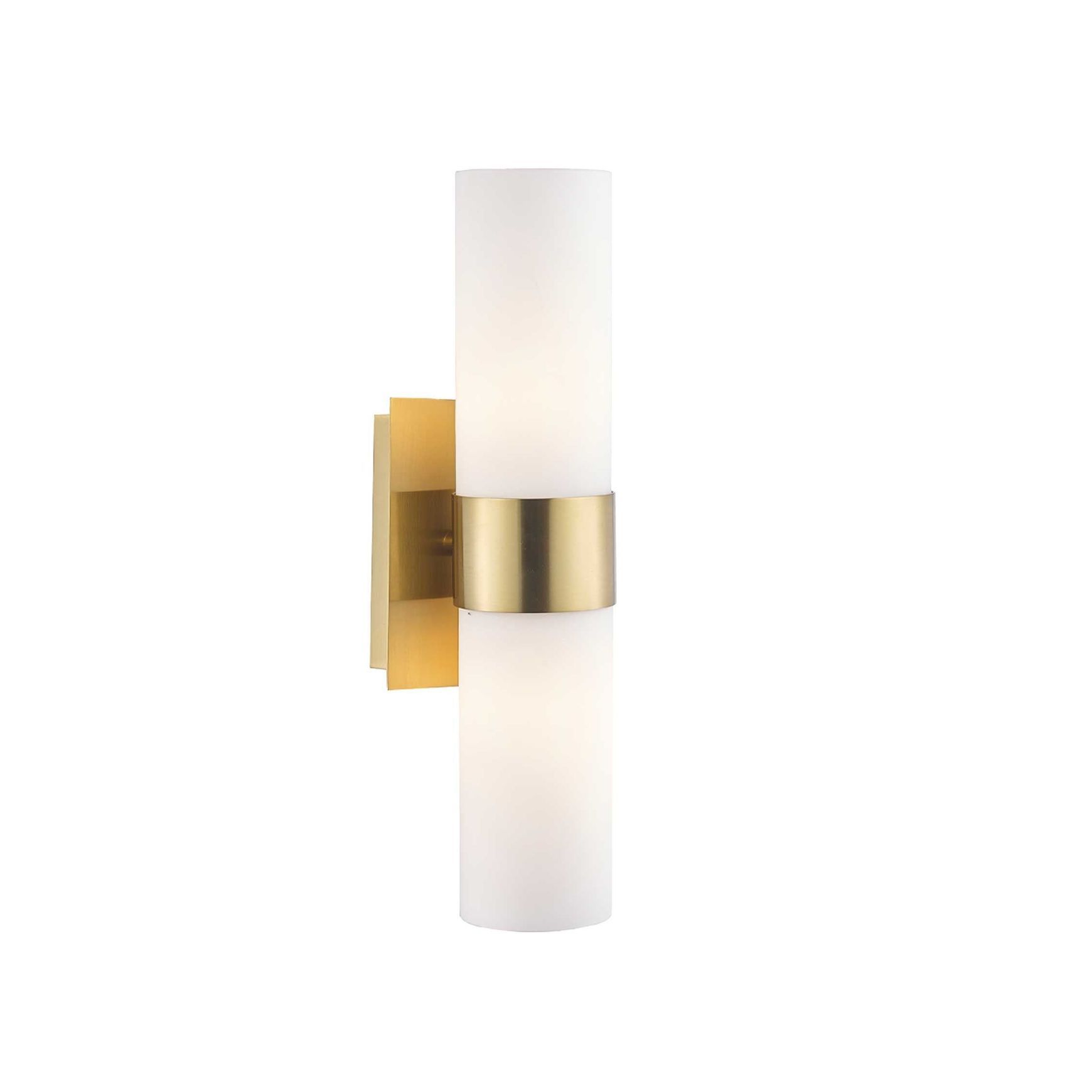 Provincial Collection Wall Sconce – Brass Finish with Frosted Glass