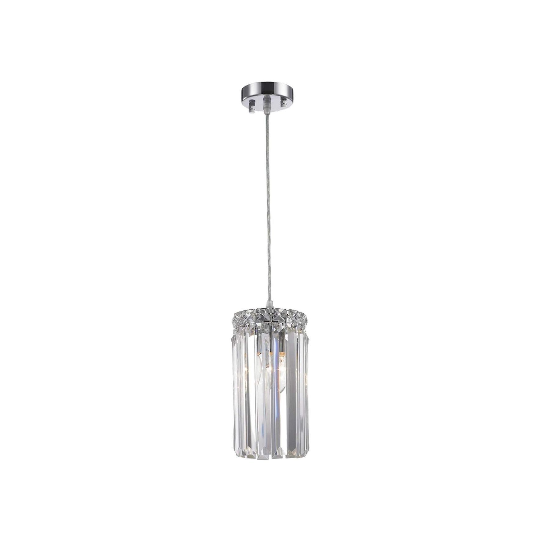 Modular Single Light Pendant – Round - Chrome - H:25cm