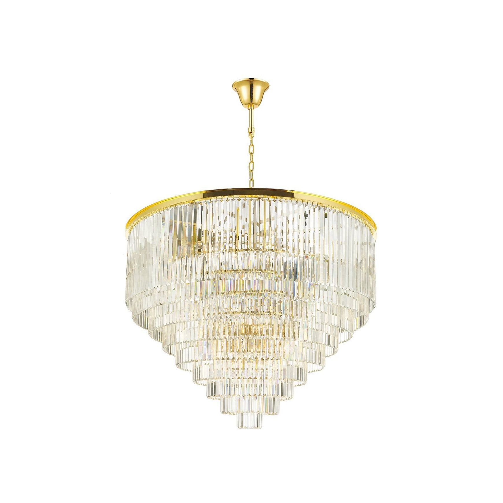 Odeon (Oasis) Chandelier- Large 9 Layer - Gold Finish - W:130cm