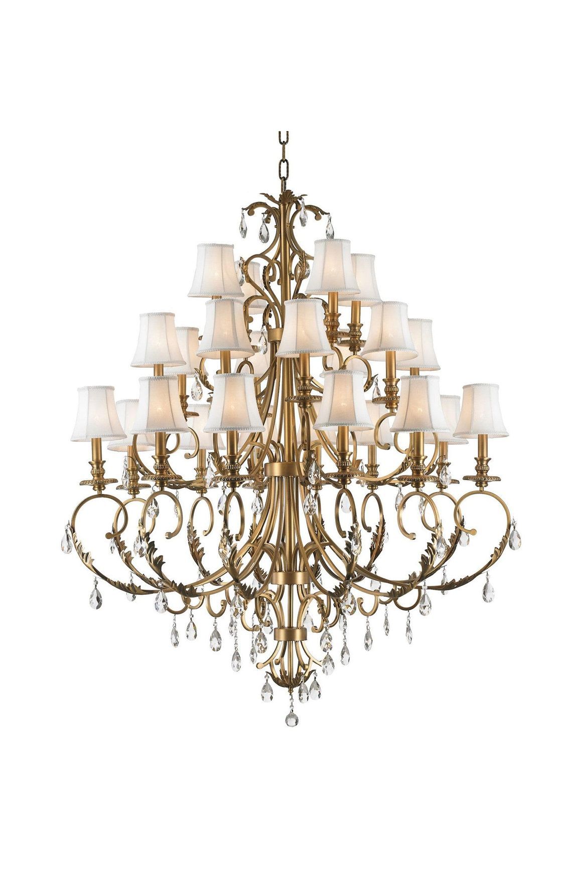 ARIA - Hampton 24 Arm Chandelier - Brass