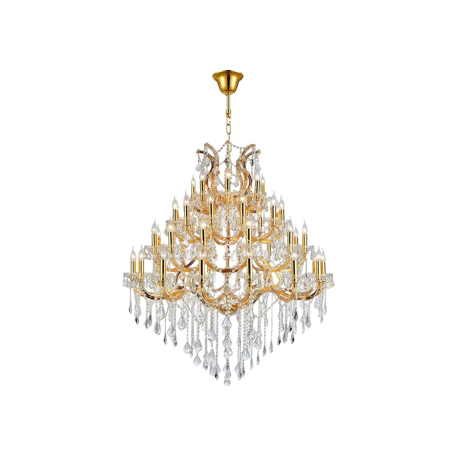 Maria Theresa Crystal Chandelier Grande 48 Light- Gold