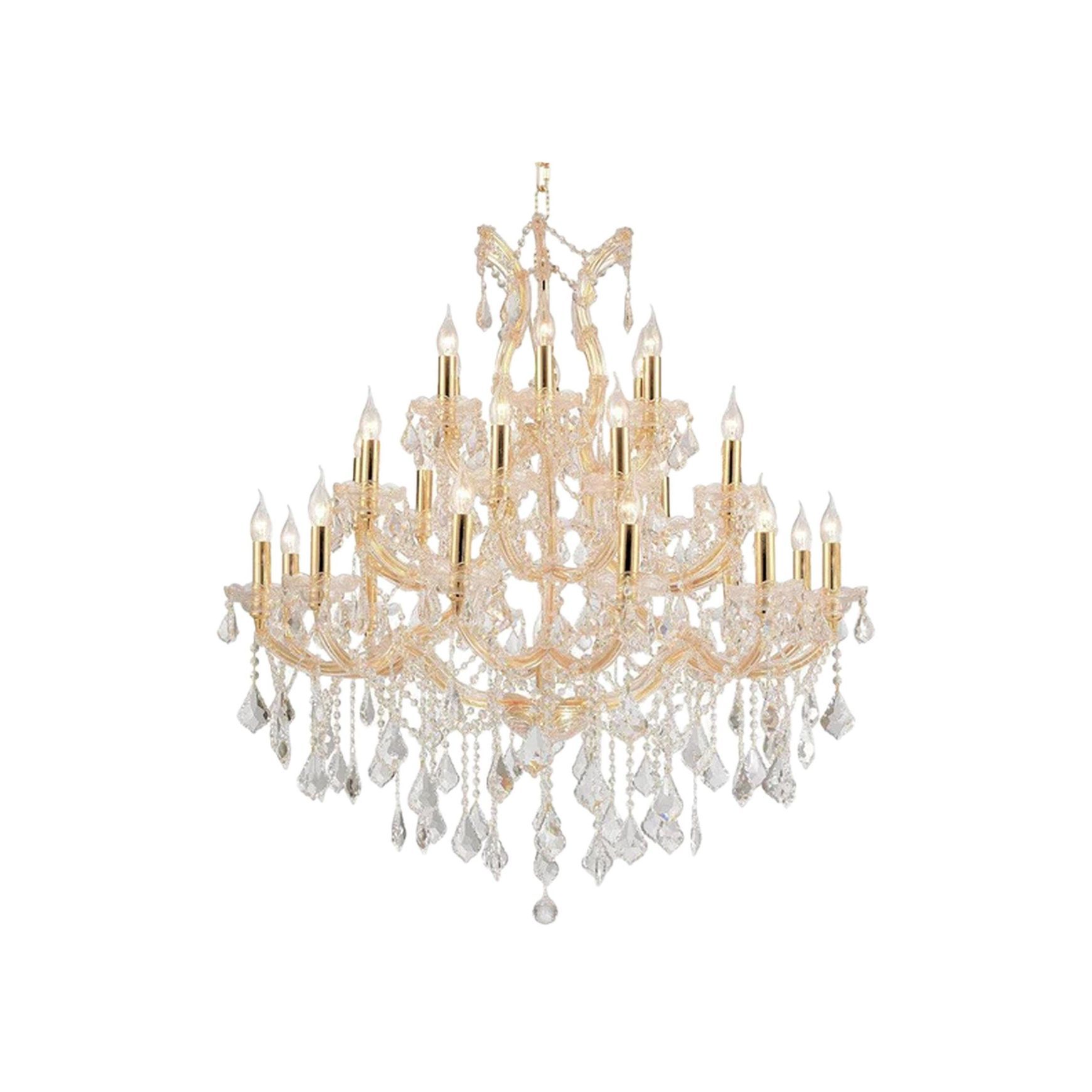 Maria Theresa Crystal Chandelier Grande 28 Light - Gold