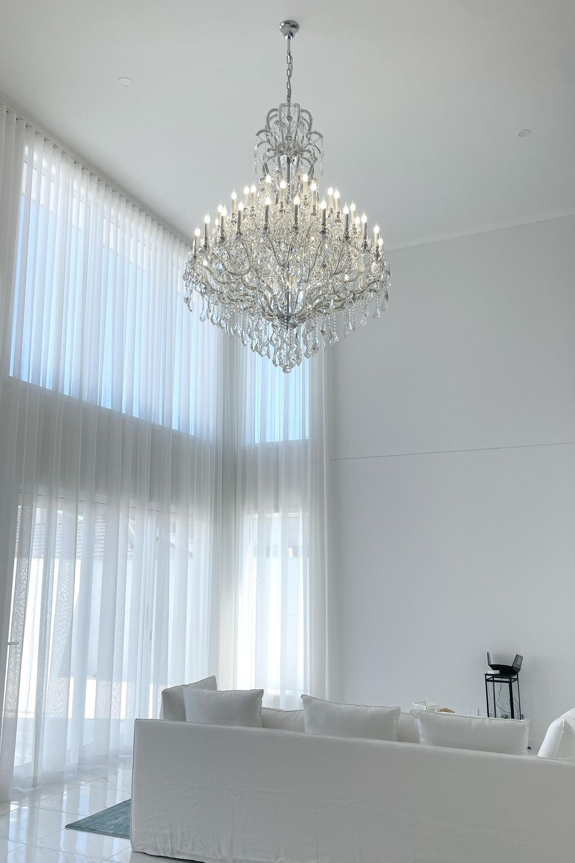 Maria Theresa Crystal Chandelier Royal 48 Light - Chrome
